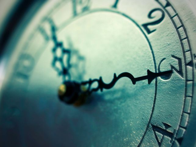 Analogue Antique Blue Metal Clock